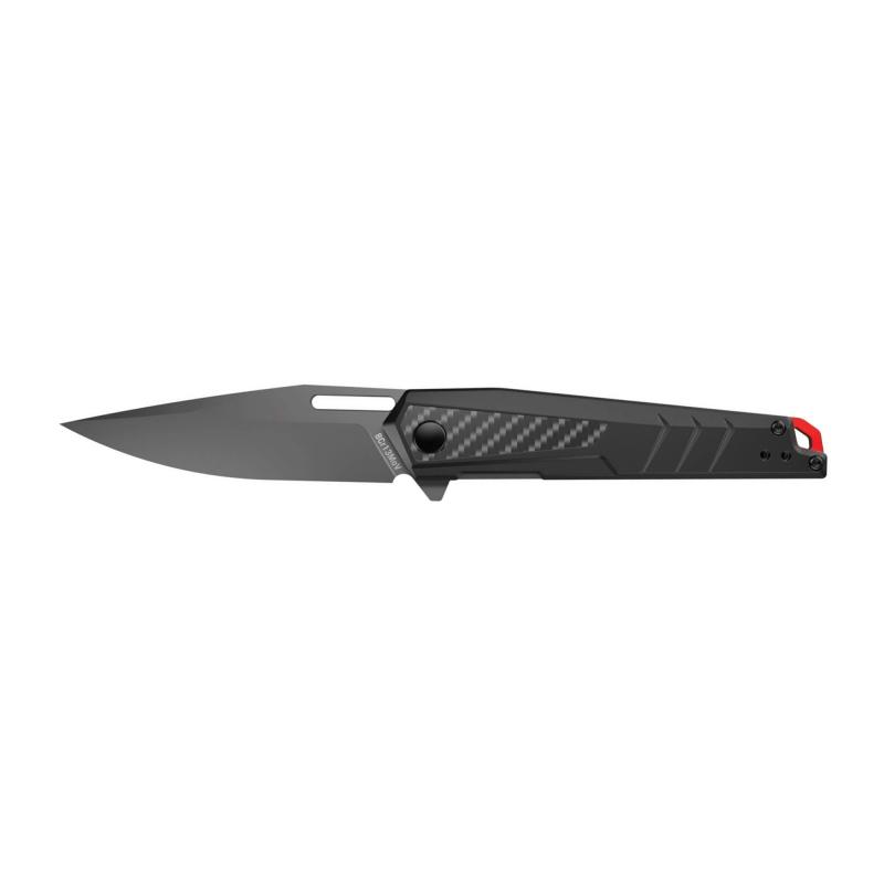 RAV-5, Folding Knife, Plain Edge, Matte Finish, Black, Aluminum Handle, 3.4" Blade Length, 7.6" Overall Length, Liner Lock, Stainless Steel RAV-5