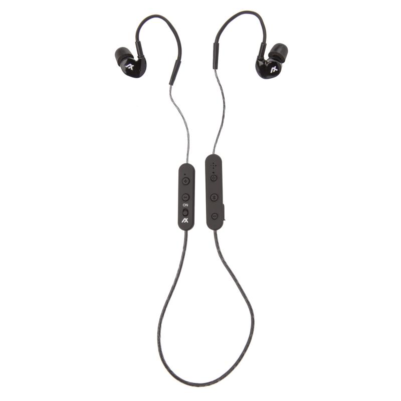 GS Extreme 2.0, Tactical Earbuds with Bluetooth and Lanyard, Matte Finish, Black, Includes Carry Case, USB-C Charging Cable, T-shirt/Hat Clip, Wind Filter Disc, Ear Tips GS-XR