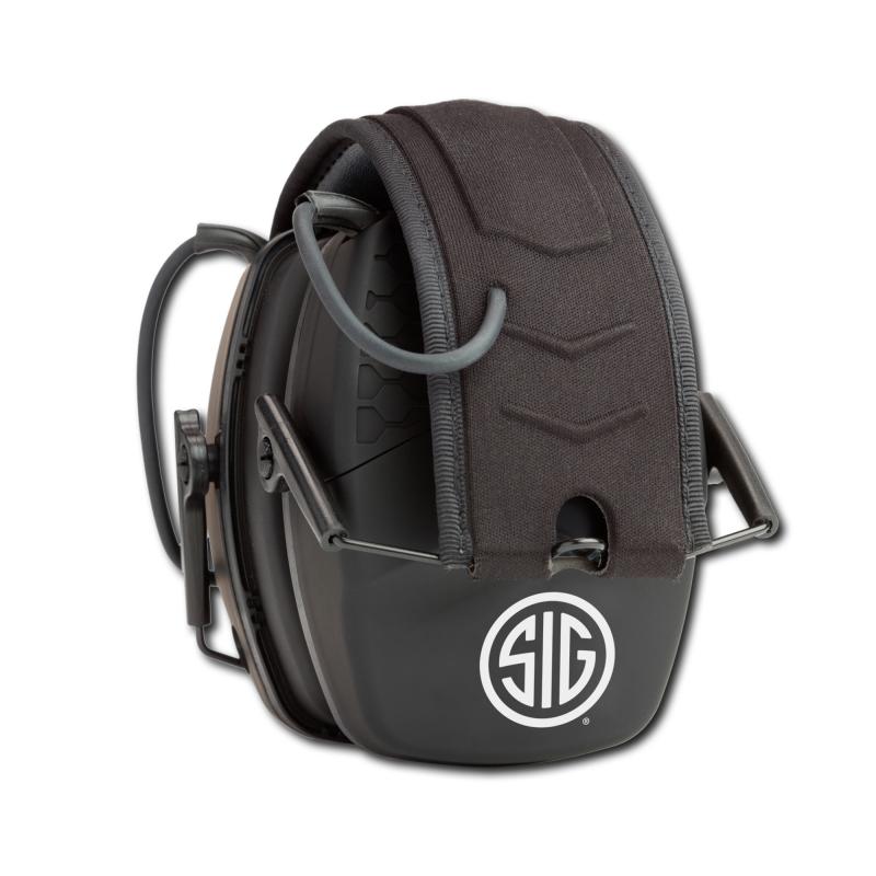 SIG TRACKR Blu, Bluetooth Tactical Earmuff, Matte Finish, Black, 2 AAA Batteries Included TRACKRBT-BS