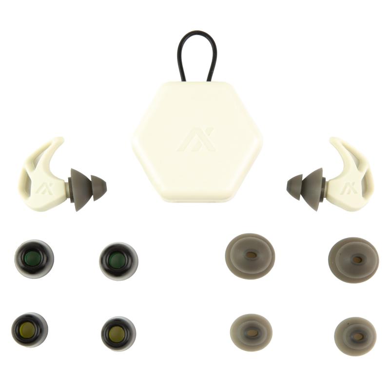 X20, Earplugs, Bone White, Includes (3) Silicon Tips, (2) Foam Tips and Pocket Carry Case X20-BONE