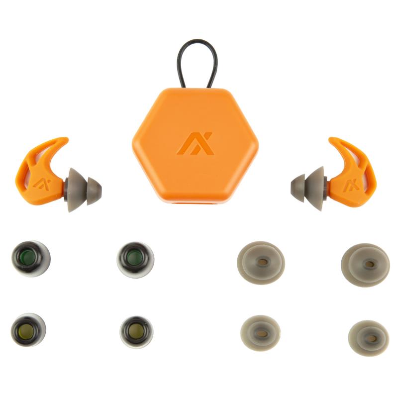 X20, Earplugs, Blaze Orange, Includes (3) Silicon Tips, (2) Foam Tips and Pocket Carry Case X20-ORANGE