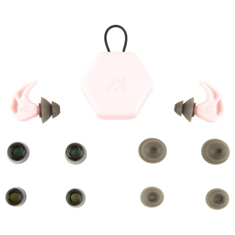 X20, Earplugs, Soft Pink, Includes (3) Silicon Tips, (2) Foam Tips and Pocket Carry Case X20-PINK