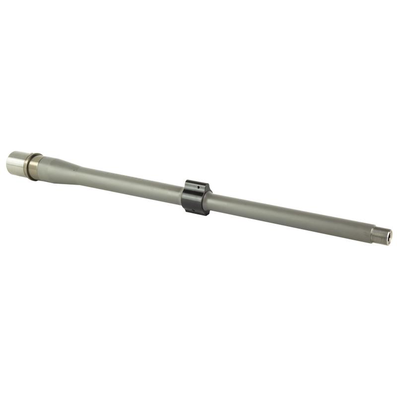Premium Series, Hanson Profile Barrel, 308 Winchester, Fits AR10, 18" Threaded Barrel, 5/8x24" Thread Pitch, 1:10" Barrel Twist, Mid-Length Gas System, Bead Blasted Stainless Steel Finish, Silver BABL308018P