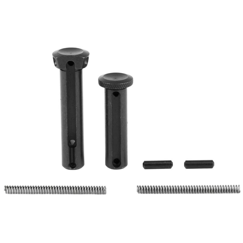 Enhanced Pin Set Kit, For AR Rifles, Includes Enhanced Takedown Pin, Enhanced Pivot Pin, 2 KNS Detents, and 2 Springs, Black Finish 100-013-491