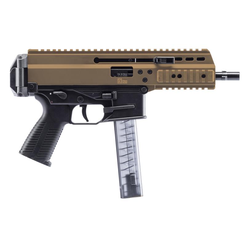 APC9 PRO, Semi-automatic Pistol, 9MM, 6.8" Barrel, Anodized Finish, Coyote Tan, 30 Rounds, Ambidextrous Safety, Front/Rear Flip Sights, Glock Magazine Compatible BT-36039-G-CT