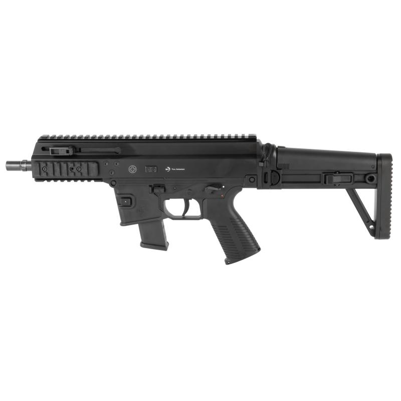 APC10 PRO, Semi-automatic Rifle, SBR, 10MM, 6.9" Barrel, Anodized Finish, Black, 25 Rounds, Ambidextrous, Front/Rear Flip Sights, MBT Stock BT-361300-SBR-MBT
