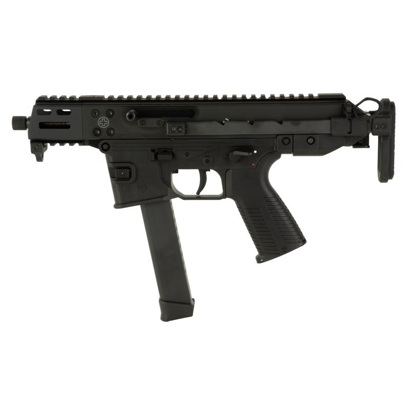 GHM9, Semi-automatic Rifle, SBR, 9MM, 4.3" Barrel, Anodized Finish, Black, Telescoping Stock, Glock Magazine Compatible, 1 Magazine, 33 Rounds BT-450008-SBR-G-TS - DISCONTINUED