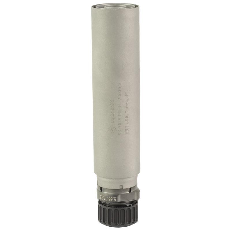 762 Print-X RBS (Ti) | B&T Rotex / Surefire SOCOM QD Adapter, Hub/Bravo Compatible, 10.5oz, 6.6" x 1.7" Dia, 3D printed Titanium with 718 Inconel Blast Baffle