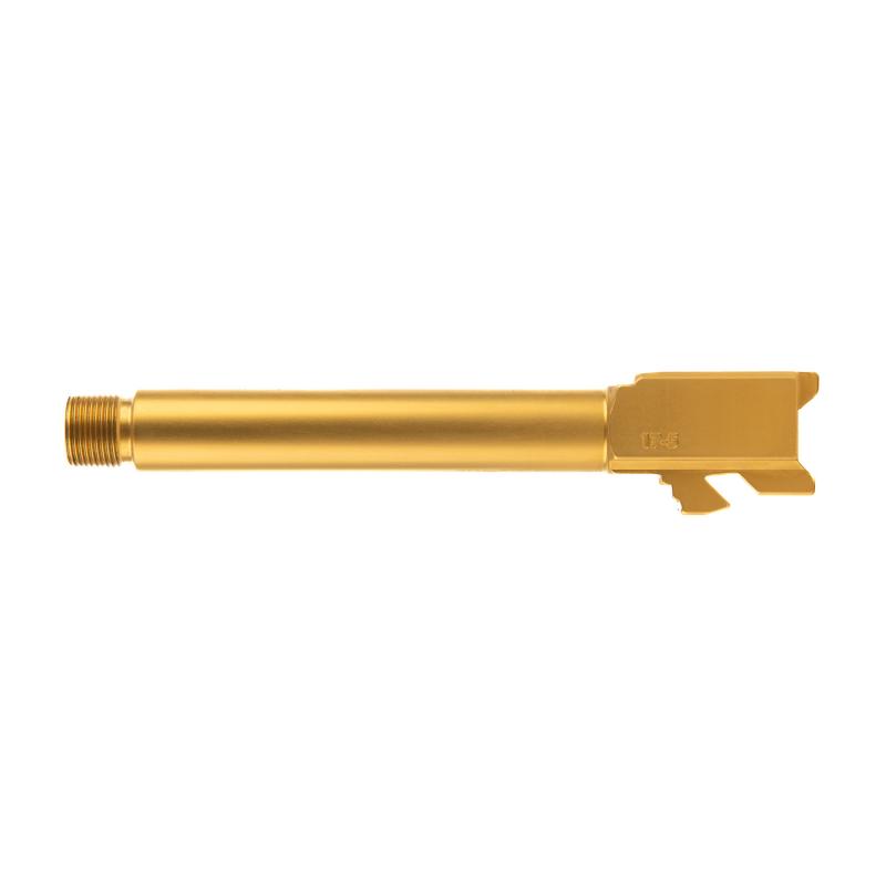 Premium Series, 9MM, 5" Threaded Barrel, 1/2x28, For Glock 17 Gen 5, PVP Finish, Gold BAPSG175T1G