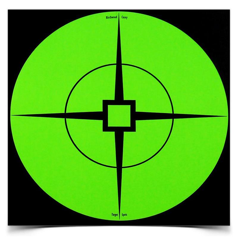 Self-Adhesive Target Spots Atomic Green With Crosshairs 6 Inch 10 Spots