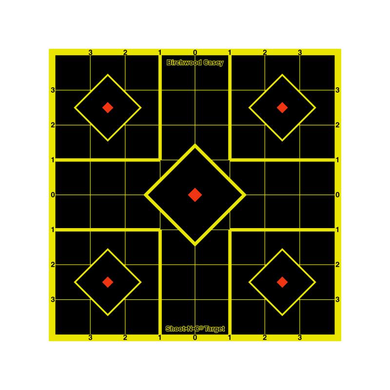 Shoot-N-C Sight-In Targets 8 Inch 6 Targets 36 Pasters