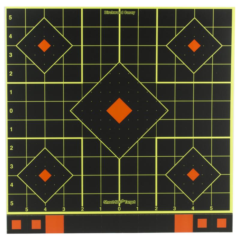Shoot-N-C Sight-In Targets 12 Inch 5 Targets 60 Pasters