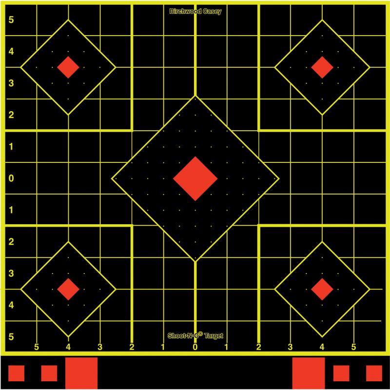 Shoot-N-C Sight-In Targets 12 Inch 12 Targets 144 Pasters