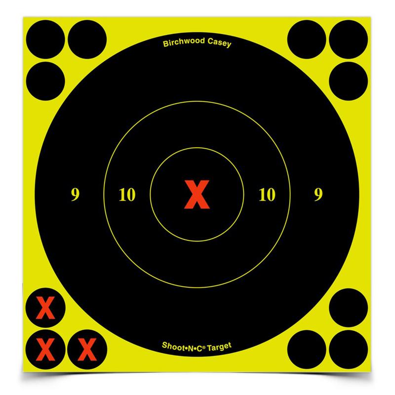 Shoot-N-C 6-Inch Round X-Bullseye Targets 60 Per Package Plus 240 Pasters