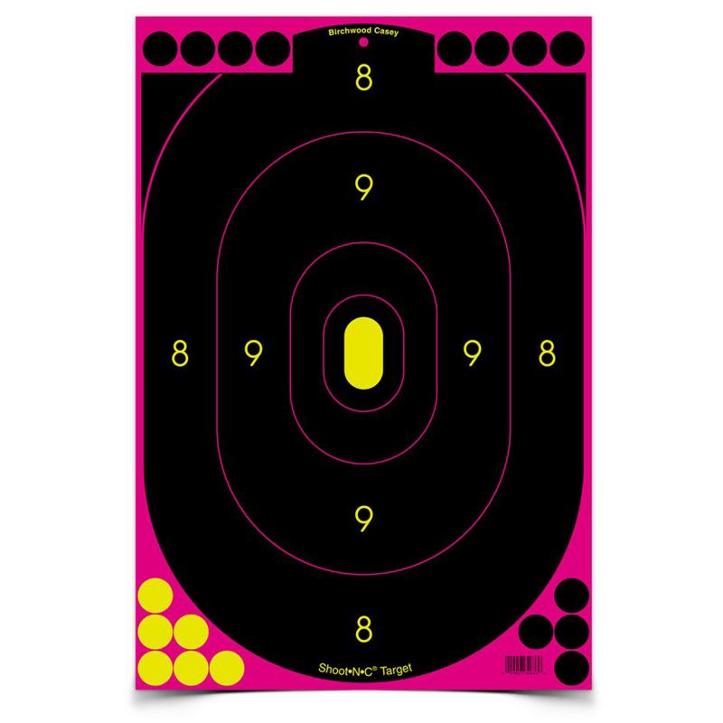 Shoot-N-C Pink Reactive Target 12x18 Inch Silhouette 5 Per Package