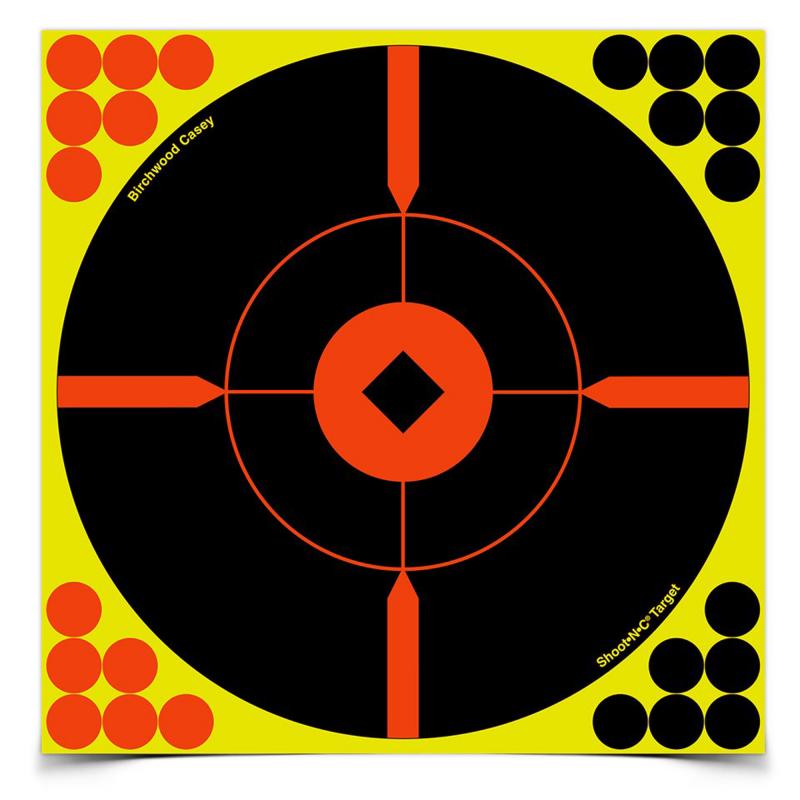 Shoot-N-C 8 Inch Round X-Targets 6 Per Package Plus 24 Pasters