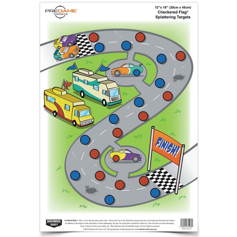 Dirty Bird Pregame Targets Checkered Flag 12x18 Inch 8 Per Package