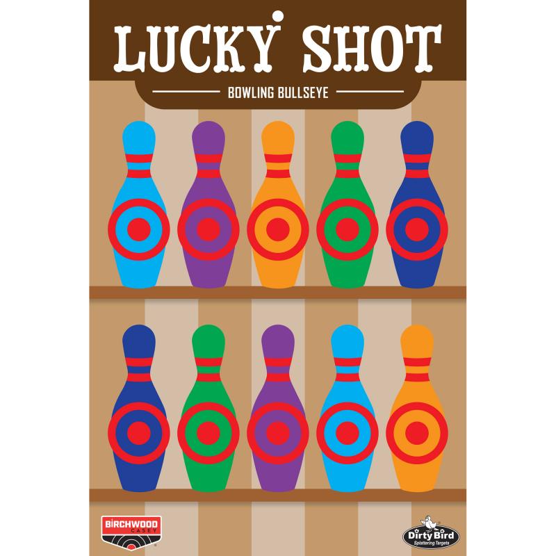 Dirty Bird, 12" x 18" Lucky Shot Bowling Pins Target, 6 Targets BC-35773