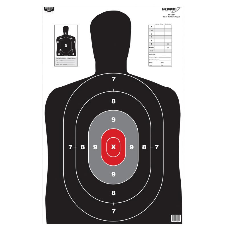 Eze-Scorer Paper Game Target BC27 Red Core 23x35 Inch 100 Per Package