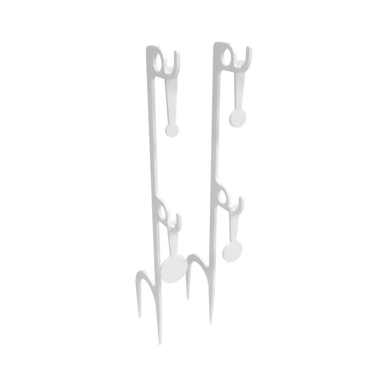 AR500 Gong, Rimfire Target Set, 1/4", 1-Hole, White, Includes 4 Round Steel Targets BC-41580