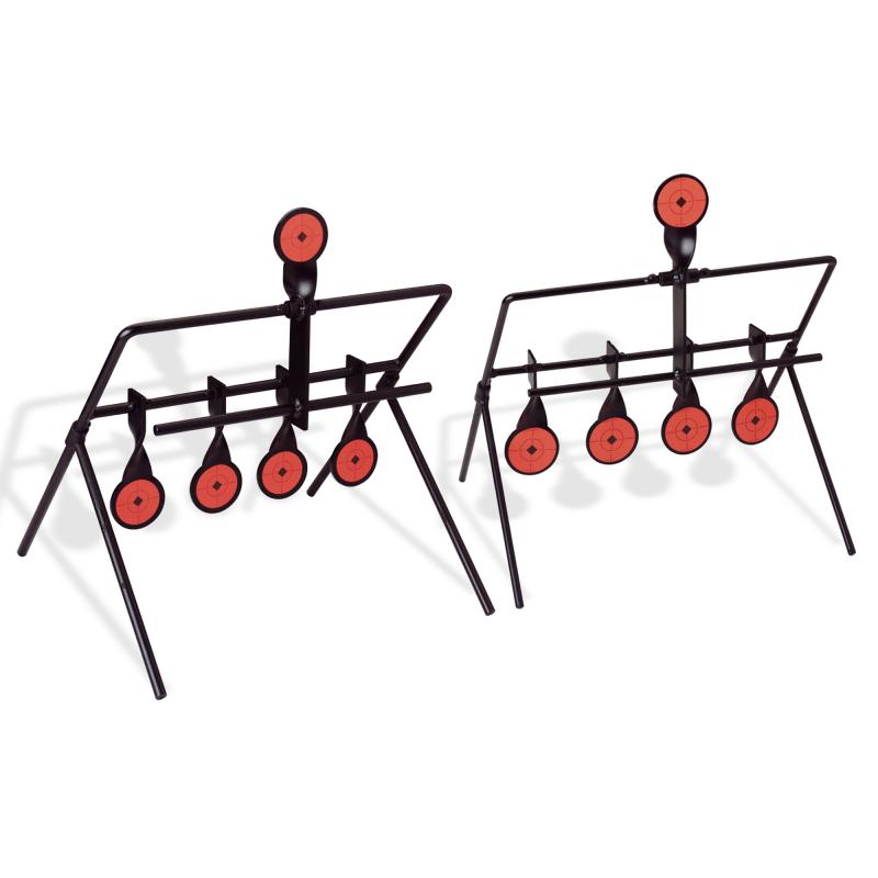 Xpert .22 Rimfire Resetting Target Solid Steel Four 1.75 Inch Hanging Targets and One Resetting Paddle