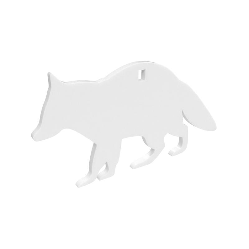 AR500 Gong, Racoon Silhouette Target, 3/8", 1-Hole, White BC-47710