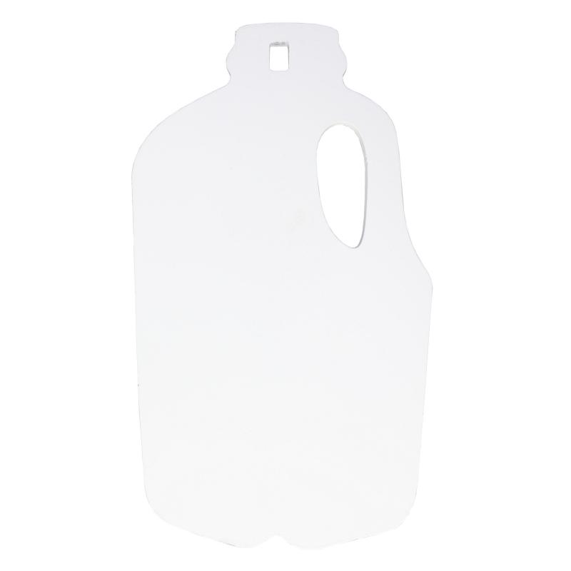 AR500 Gong, Milk Jug Silhouette Target, 3/8", 1-Hole, White BC-47712