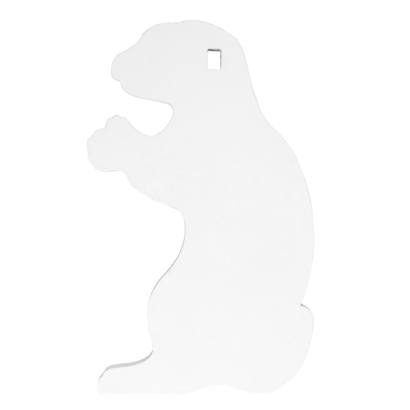 AR500 Gong, Gopher Silhouette Target, 3/8", 1-Hole, White BC-47714