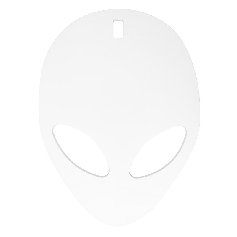 AR500 Gong, Alien Silhouette Target, 3/8", 1-Hole, White BC-47717