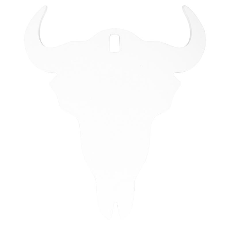 AR500 Gong, Skull Silhouette Target, 3/8", 1-Hole, White BC-47719