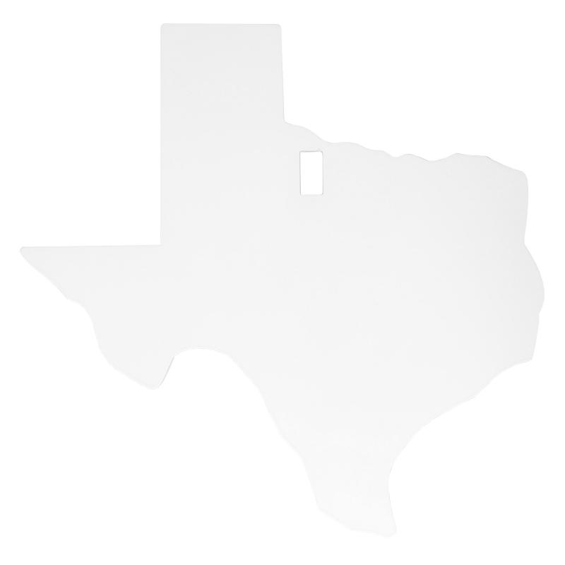 AR500 Gong, Texas Silhouette Target, 3/8", 1-Hole, White BC-47721