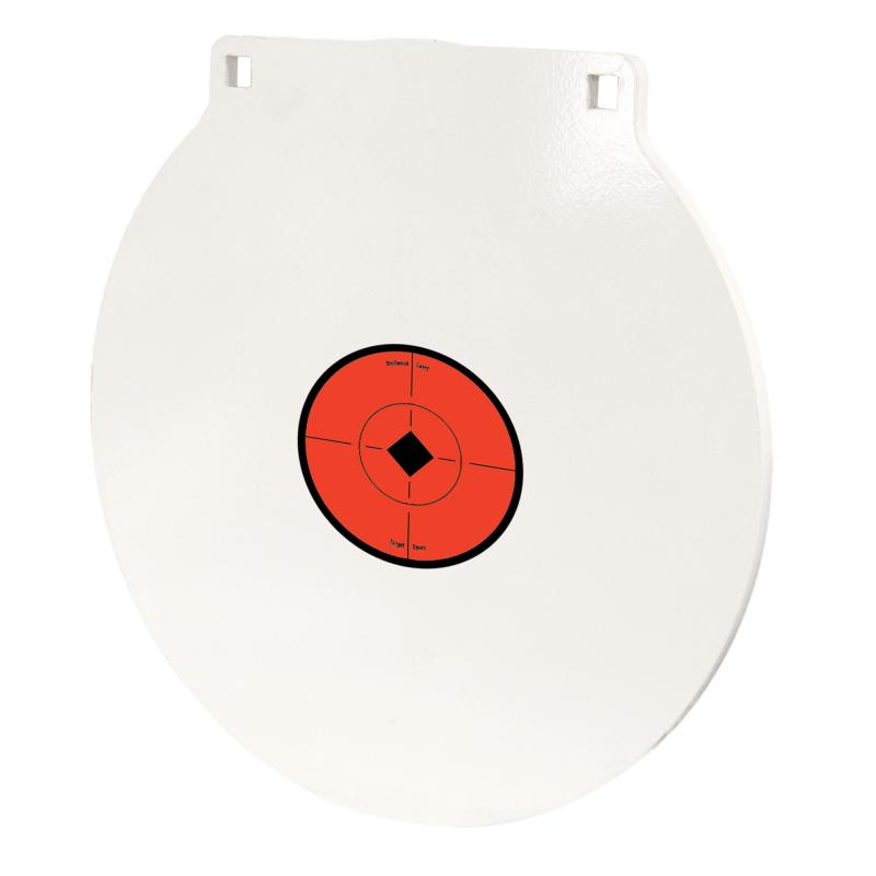 1/2" Steel Target, 15", Round, White BC-RND15