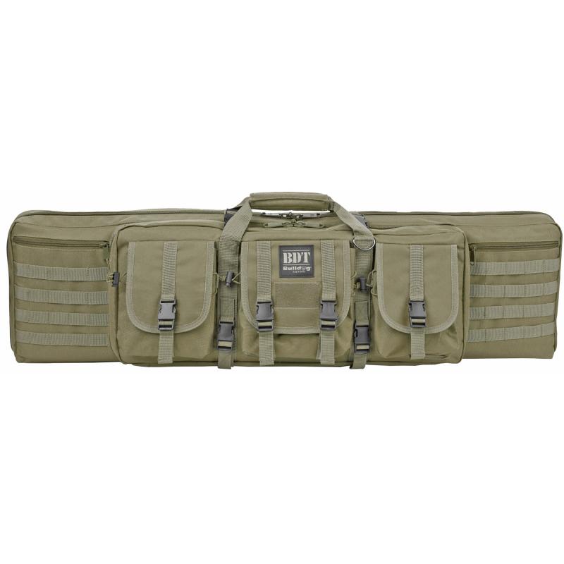 Deluxe Tactical Rifle Case, Fits Single Rifle, Three Front Acc. Pockets, Large Main Front Pocket, Back Pack Straps, 36" Soft Case, Green BDT35-36G