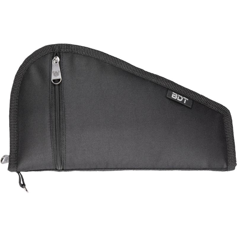 Deluxe Pistol Case w/ Pocket and Sleeve, Black, 12"x6" BDT620B