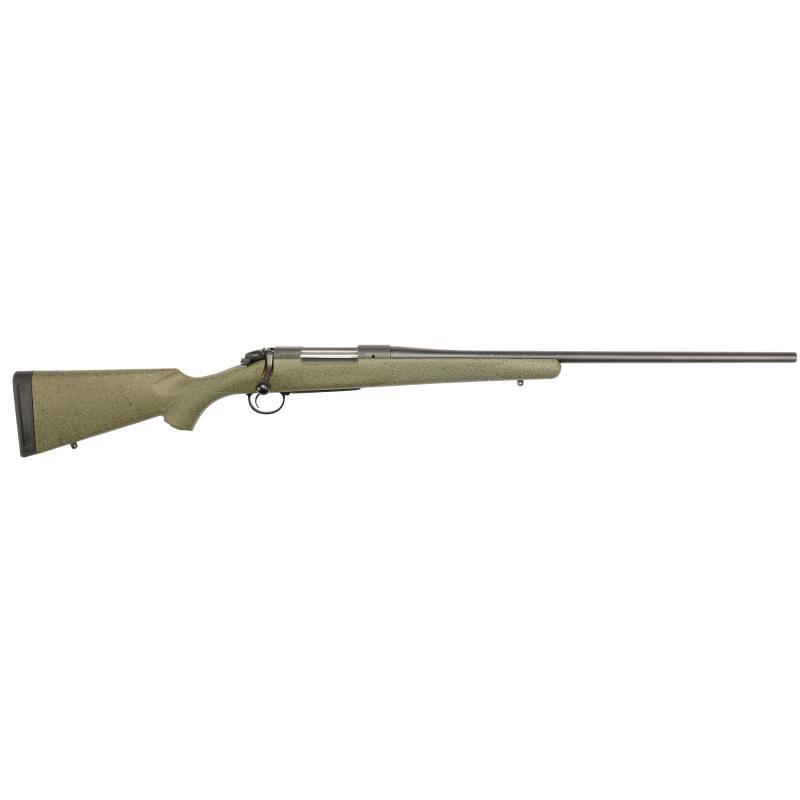 B-14 Series Hunter Rifle, Bolt Action Rifle, 300 Winchester Magnum, 24" Barrel, Cerakote Finish, Black, Green With Black/Tan Dots Synthetic Stock, 3 Rounds, Hinged Floorplate, Fits Remington 700 Scope Base with 6-48 Screws, Right Hand B14LM101C