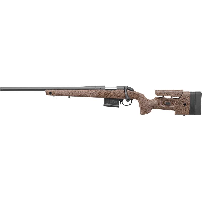 B-14 Series HMR, Bolt Action Rifle, 7MM PRC, 24" Barrel, Threaded 5/8-24, Cerakote Finish, Black, Black/Tan HMR Synthetic Stock with Cheek Riser and LOP Spacers, 5 Rounds, AICS Style Detachable Magazine, Right Hand B14LM3713