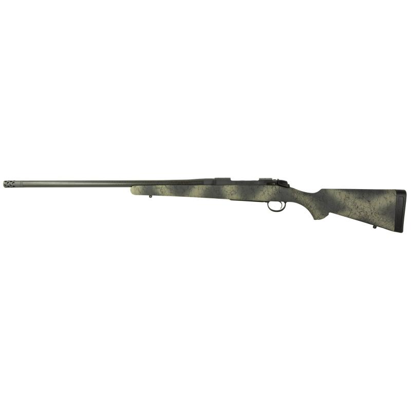 B-14 Series Ridge Carbon Wilderness Rifle, Bolt Action Rifle, 300 Winchester Magnum, 24" Carbon Fiber Barrel, Threaded 5/8-24, Omni Muzzle Brake, Flutted Bolt, Cerakote Finish, Black, American Style Synthetic Stock w/ Soft Touch Finish, Right Hand, Hinge