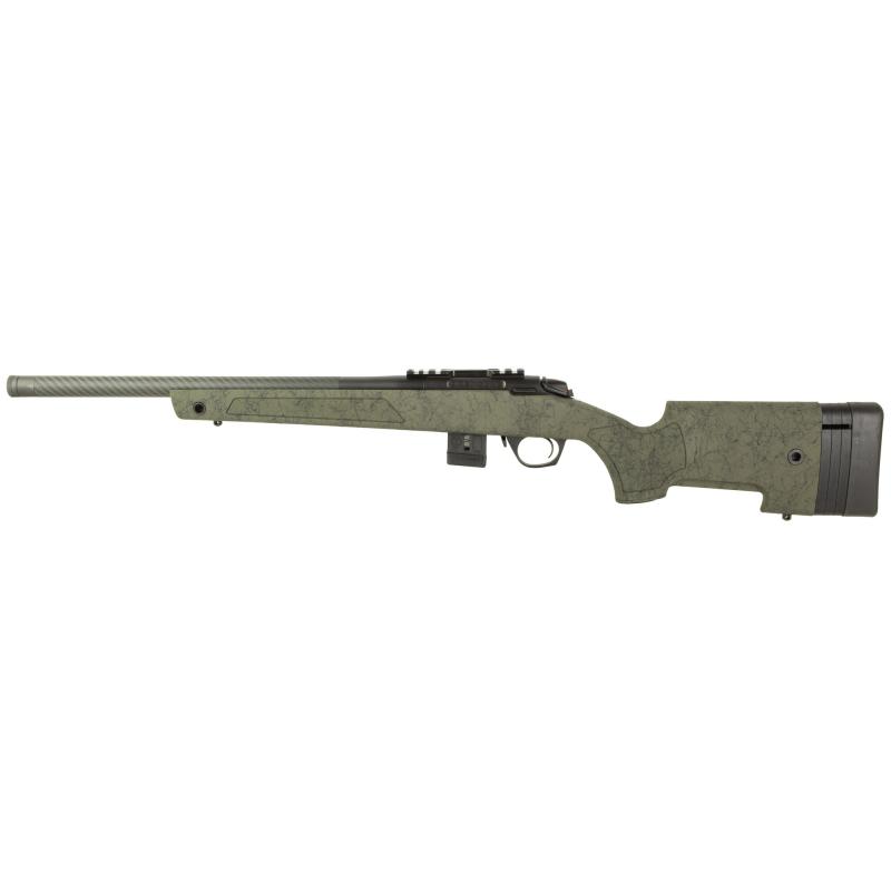 BMR-X Competition, Bolt Action Rifle, 22 LR, 18" Carbon Fiber Barrel, Matte Finish, Black, Green Stock, 10 Rounds, 1 Magazine BMR008