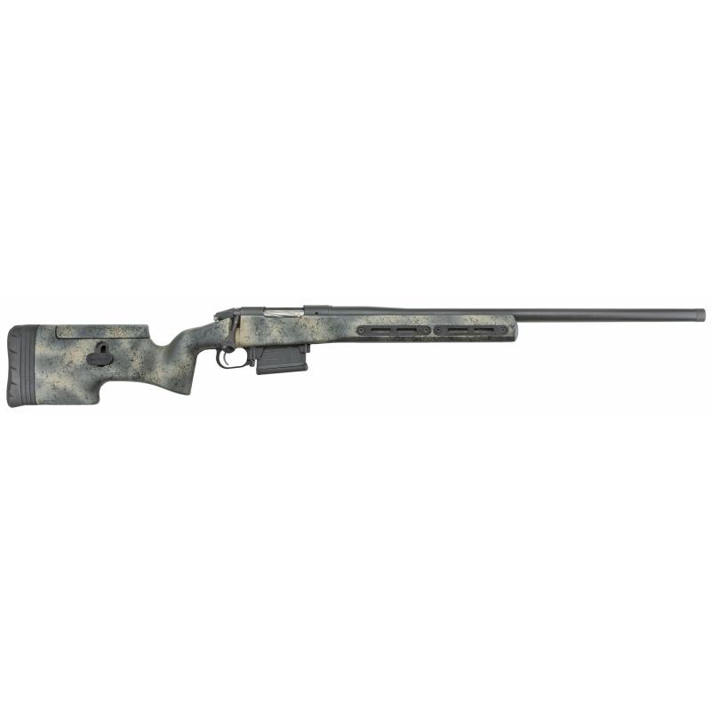 Ridgeback, Bolt Action, 6.5 Creedmoor, 24" Threaded Barrel, Black Finish, Camo Fiberglass Stock, 5Rd, AICS Style Detachable Magazine, TriggerTech Trigger, Bergara Premier Action, Fits Remington 700 Bases with 8X40 Screws BPR22-65F