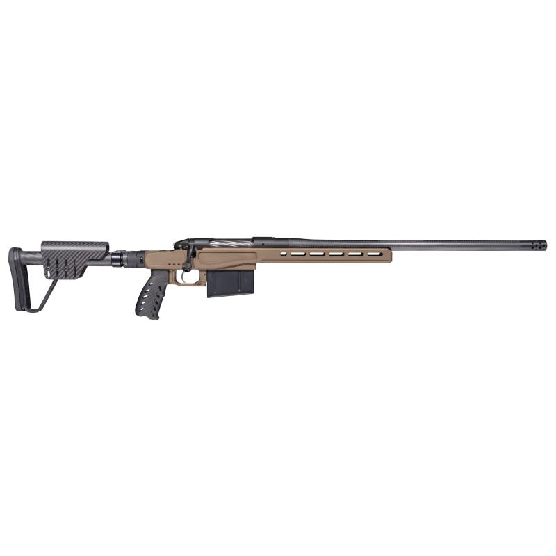Premier Series MG Lite Rifle, Bolt Action Rifle, 22 Creedmoor, 20" Carbon Fiber Barrel, Threaded 5/8X24, Omni Muzzle Brake, Cerakote Finish, Black, Magnesium Chassis Folding Stock, 5 Rounds, AICS Style Detachable Magazine, Right Hand BPR37-22CM