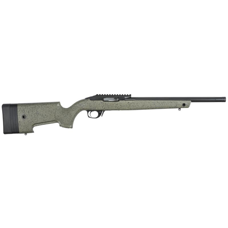 BXR Steel | 22 LR, 16.5" Cerakoted Black Fluted & Threaded Barrel, Steel Frame, OD Green Finished Stock, Integrated Picatinny Rail For Optic, Semi-automatic Rifle, 5.2Lbs, 1 Mag, 10Rd BXR001