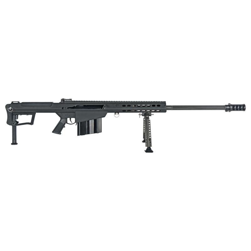 M107A1, Semi-automatic Rifle, 50 BMG, 20" Barrel, Cerakote Finish, Black, Synthetic Stock, Front and Rear Flip Sights, 10 Rounds, 1 Magazine, Monopod, Bipod and Pelican Hard Case Included, Steel Receiver 18062