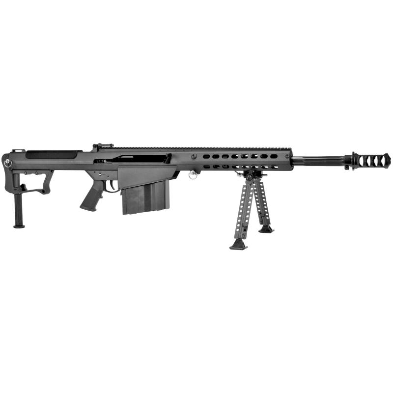 M107A1, Semi-automatic, 50 BMG, 20" Barrel, Black Cerakote Finish, Synthetic Stock, Front/Rear Flip Sights, 10Rd, 1 Magazine, Bipod, Pelican Hard Case 18062