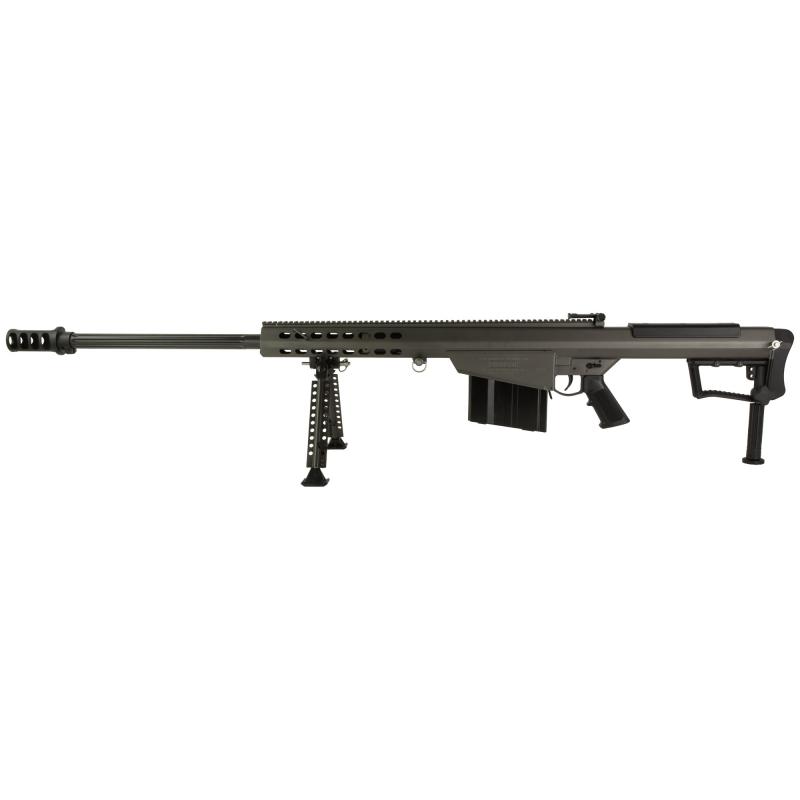 M107A1, Semi-automatic Rifle, 50 BMG, 29" Barrel, Cerakote Finish, Tungsten Gray, Synthetic Stock, Front and Rear Flip Sights, 10 Rounds, 1 Magazine, Monopod, Bipod and Pelican Hard Case Included, Steel Receiver 18067