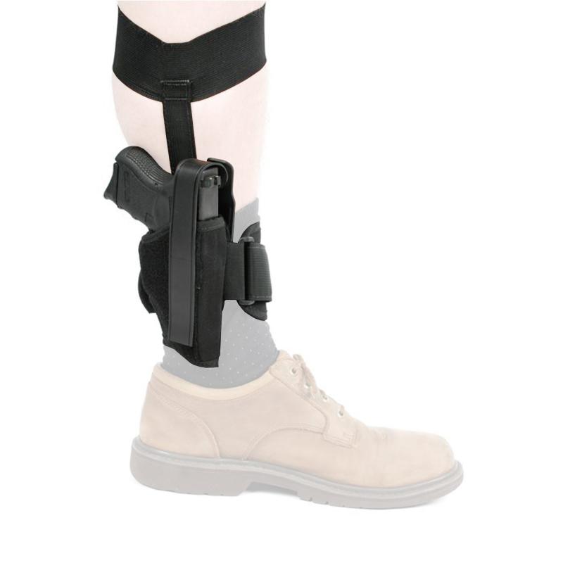 Nylon Ankle Holster for 3-4 Inch Barrel Medium Frame .32/.380 Autos Black Right Hand