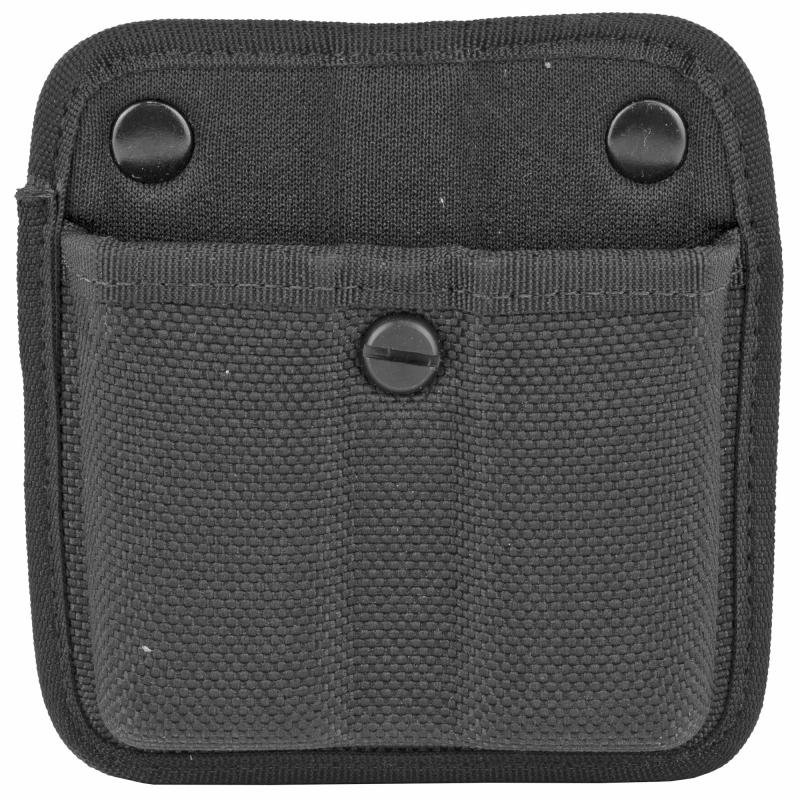 Model 7922 AccuMold Triple Threat II Double Magazine Pouch, Fits Browning Hi-Power, Nylon, Black Finish 18797