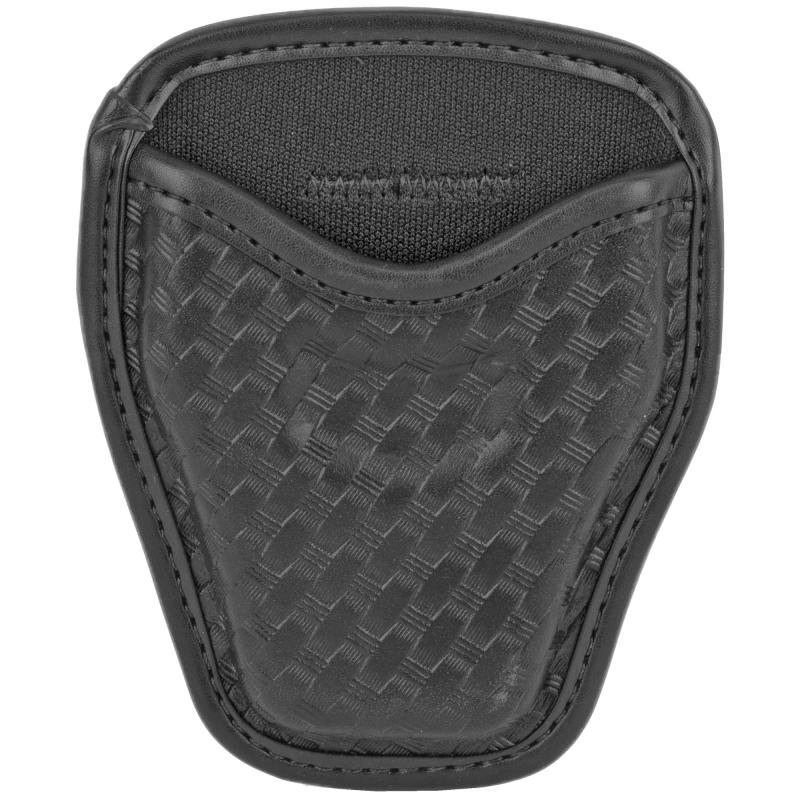 Model 7934 AccuMold Elite Open Handcuff Case, Basket Weave Duraskin, Black Finish 22966