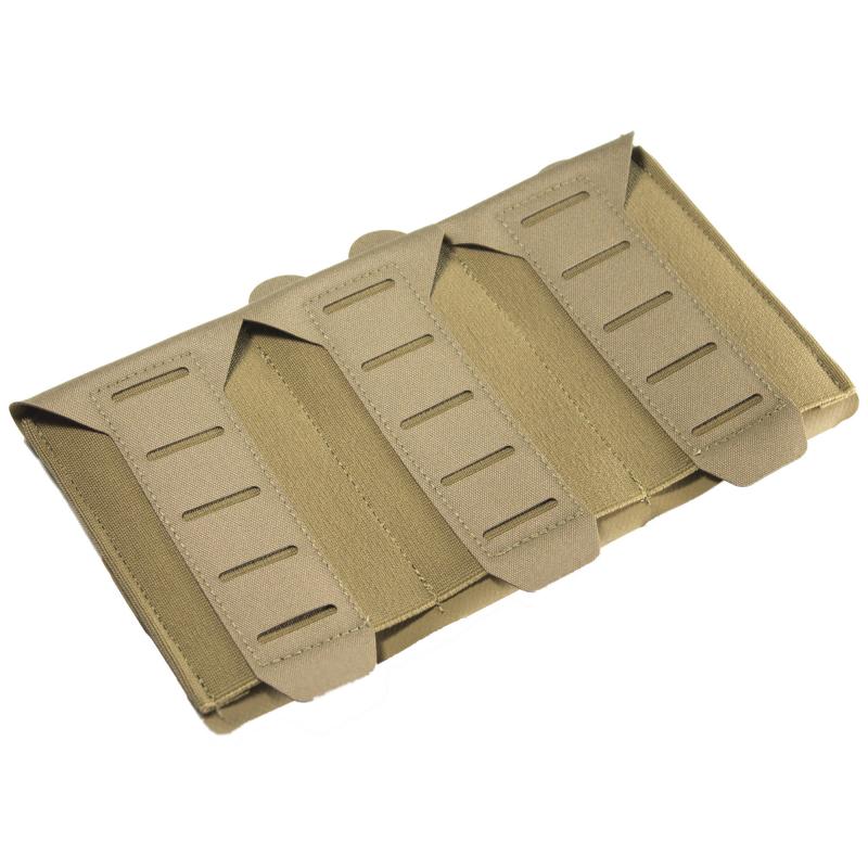 10 Speed, Triple Magazine Pouch, Helium Whisper Attachment, Fits (3) AR-15 Magazine, Elastic Construction, Coyote Brown HW-TSP-M4-3-SB-CB