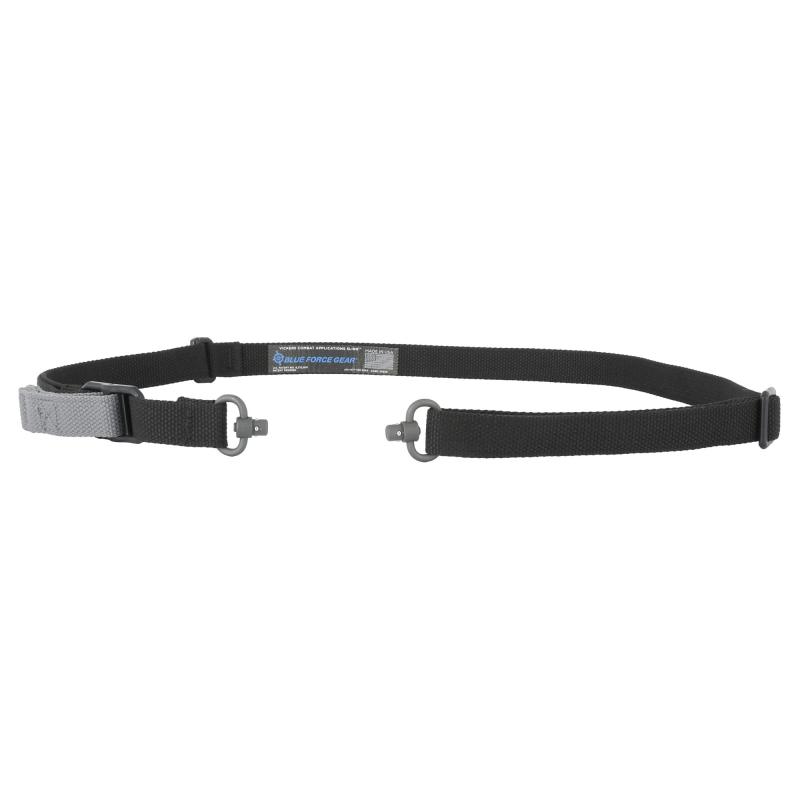 Vickers ONE Sling, 2-Point Combat Sling, Push Button Swivels, 54" with Adjuster Tightened, Black, 1" Webbing VCAS-PB-100-AA-BK