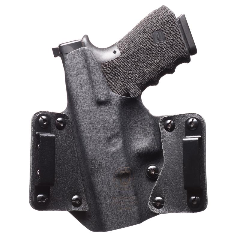 Leather Wing OWB Holster, Fits Sig P365, Right Hand, Black Kydex & Leather, with 1.75" Belt Loops, 15 Degree Cant 105928